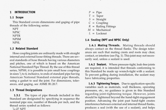 ASME B1.20.1 pdf free download