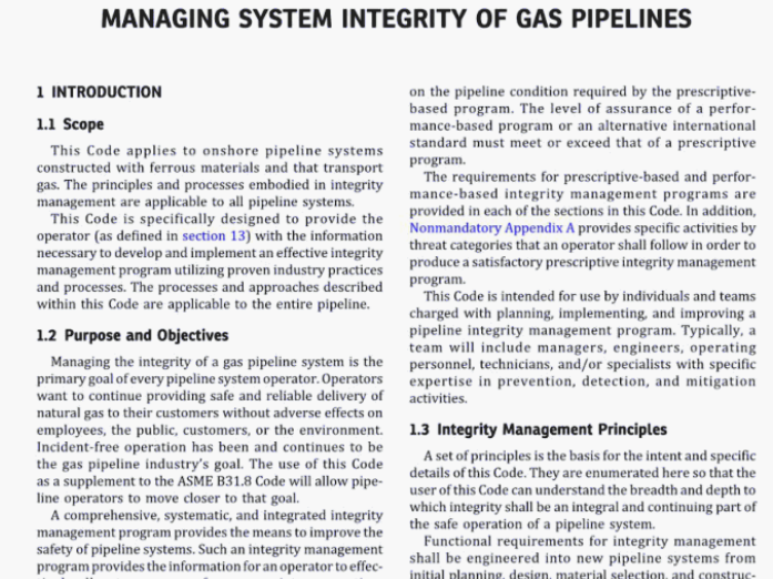 ASME B31.8S Pdf Free Download - ASME Standards List